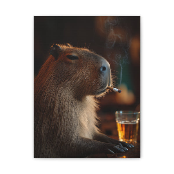 Capybara Had a Long Day Canvas Print