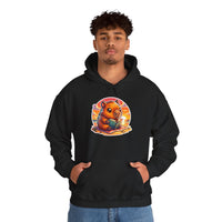 Adorable Capybara Sunset Reading Vibes Unisex Hoodie