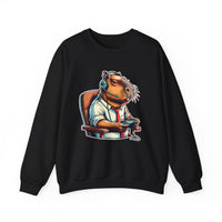 Gamer Capybara with Headset and Controller Unisex Sweatshirt