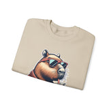 Stylish Capybara with Sunglasses and Boba Unisex Sweatshirt