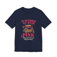 Capybara October Pink Breast Cancer Support Unisex T-Shirt