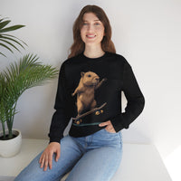 Skater Capybara Riding Skateboard Unisex Sweatshirt