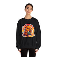 Adorable Capybara Sunset Reading Vibes Unisex Sweatshirt