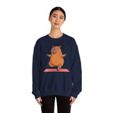Yoga Capybara Meditation Pose Unisex Sweatshirt
