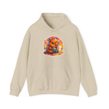 Adorable Capybara Sunset Reading Vibes Unisex Hoodie