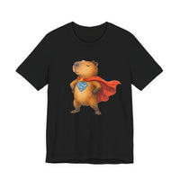 Super Capybara Hero With Red Cape Unisex T-Shirt