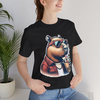 Stylish Capybara with Sunglasses and Boba Unisex T-Shirt