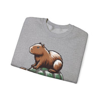 Funny Capybara Riding Turtle Design Unisex Sweatshirt