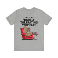 Funny Capybara Barely Tolerating You Face Unisex T-Shirt