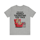 Funny Capybara Barely Tolerating You Face Unisex T-Shirt