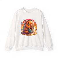 Adorable Capybara Sunset Reading Vibes Unisex Sweatshirt