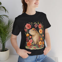 Capybara in Bloom Nature Unisex T-Shirt