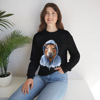 Stylish Capybara in Hoodie Illustration Unisex Sweatshirt