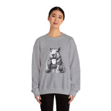 Cozy Capybara Drinking Coffee Mug Unisex Sweatshirt