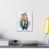 Winter Capy Vibes Canvas Print