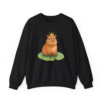 Royal Capybara On Lily Pad Unisex Sweatshirt