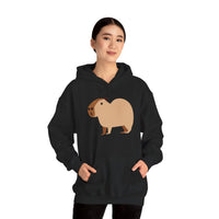 Clean Cartoon Capybara Character Unisex Hoodie