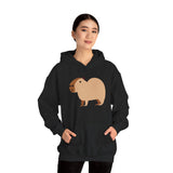 Clean Cartoon Capybara Character Unisex Hoodie