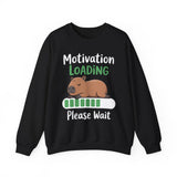 Funny Capybara Motivation Loading Please Wait Unisex Sweatshirt