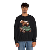 Funny Capybara Riding Turtle Design Unisex Sweatshirt
