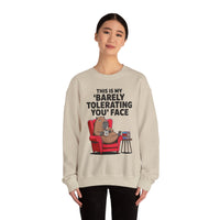 Funny Capybara Barely Tolerating You Face Unisex Sweatshirt