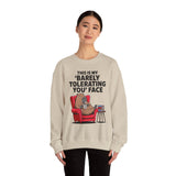 Funny Capybara Barely Tolerating You Face Unisex Sweatshirt