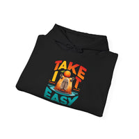 Take It Easy Capybara Relaxing Design Unisex Hoodie