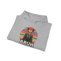 Retro Capybara Bruh Expression Unisex Hoodie