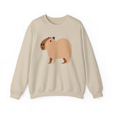 Clean Cartoon Capybara Character Unisex Sweatshirt
