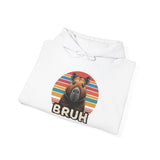 Retro Capybara Bruh Expression Unisex Hoodie