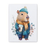 Winter Capy Vibes Canvas Print