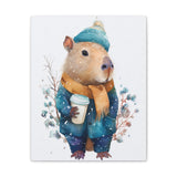 Winter Capy Vibes Canvas Print