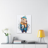 Winter Capy Vibes Canvas Print