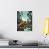 Ghibli Style Capy in the Wild Canvas Print
