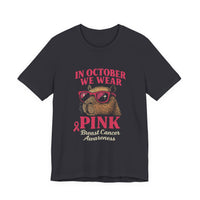 Capybara October Pink Breast Cancer Support Unisex T-Shirt
