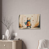 Autumn Stroll Capybara Cozy Vibes Canvas Print