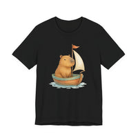Little Sailor Capybara Boat Unisex T-Shirt