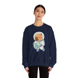 Astronaut Capybara Holding Earth Unisex Sweatshirt