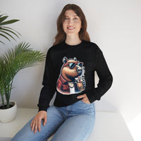 Stylish Capybara with Sunglasses and Boba Unisex Sweatshirt