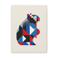 Geometric Capybara Abstract Canvas Print