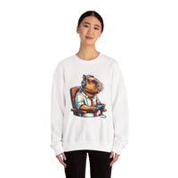 Gamer Capybara with Headset and Controller Unisex Sweatshirt