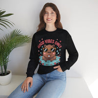 Capybara Good Vibes Only Design Unisex Sweatshirt