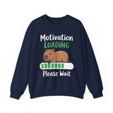 Funny Capybara Motivation Loading Please Wait Unisex Sweatshirt