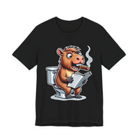 Capybara Newspaper Break In Bathroom Unisex T-Shirt
