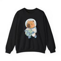 Astronaut Capybara Holding Earth Unisex Sweatshirt