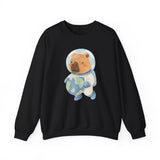 Astronaut Capybara Holding Earth Unisex Sweatshirt