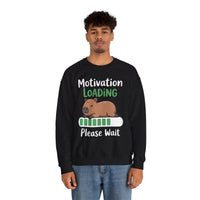 Funny Capybara Motivation Loading Please Wait Unisex Sweatshirt