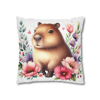 Floral Capybara Bliss Pillowcase