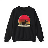 Vintage Style Capybara Sunset Design Unisex Sweatshirt