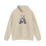 Cozy Capybara Drinking Coffee Mug Unisex Hoodie